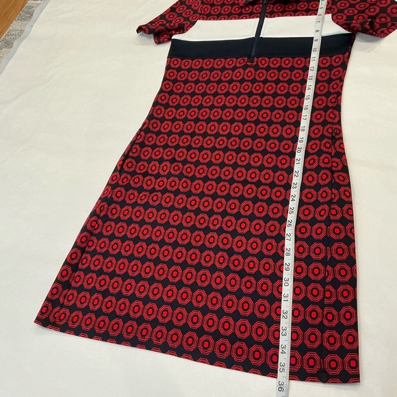 Tory Burch Sports Jacquard Color Block Dress Red and Navy Size XSmall - Picture 10 of 11